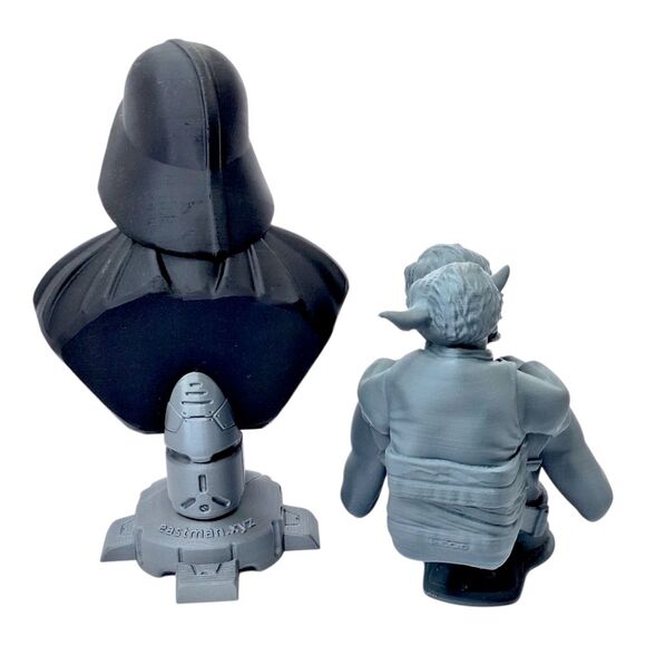 Star Wars 3D Printed Darth Vader Luke Skywalker Yoda Bust Set Headphone Stand - Picture 2 of 11